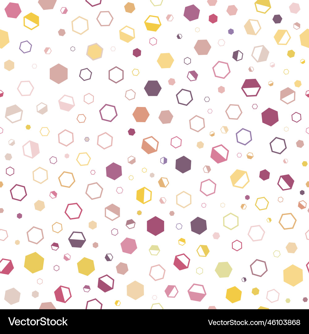 Seamless pattern of multicolored hexagons Seamless pattern of multicolored hexagons vector image