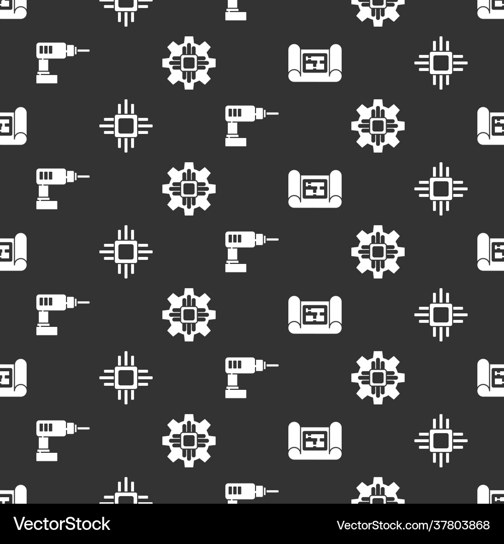 Set house plan processor with microcircuits cpu Set house plan processor with microcircuits cpu vector image