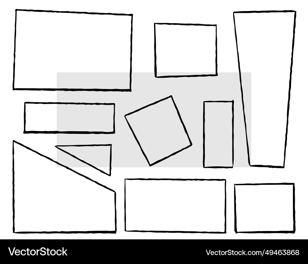 Set of hand drawn text boxes graphics clouds Set of hand drawn text boxes graphics clouds vector image