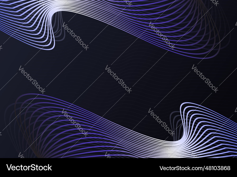 Wavy curve futuristic geometric lines texture Vector Image