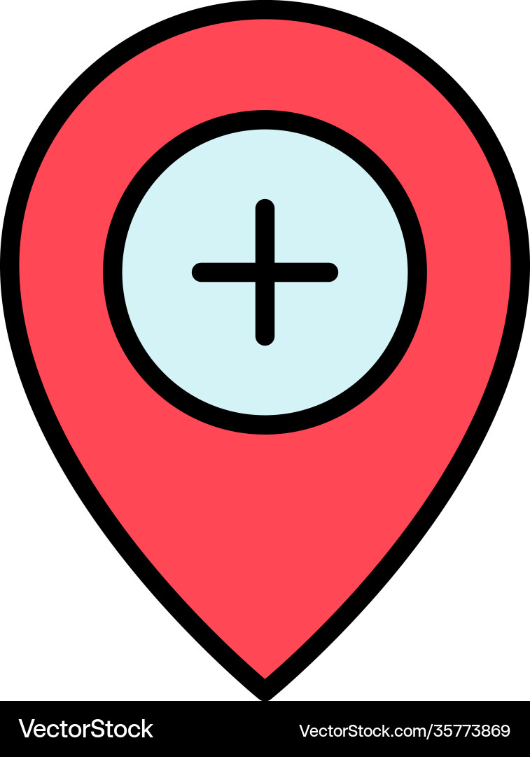 Add location icon vector image