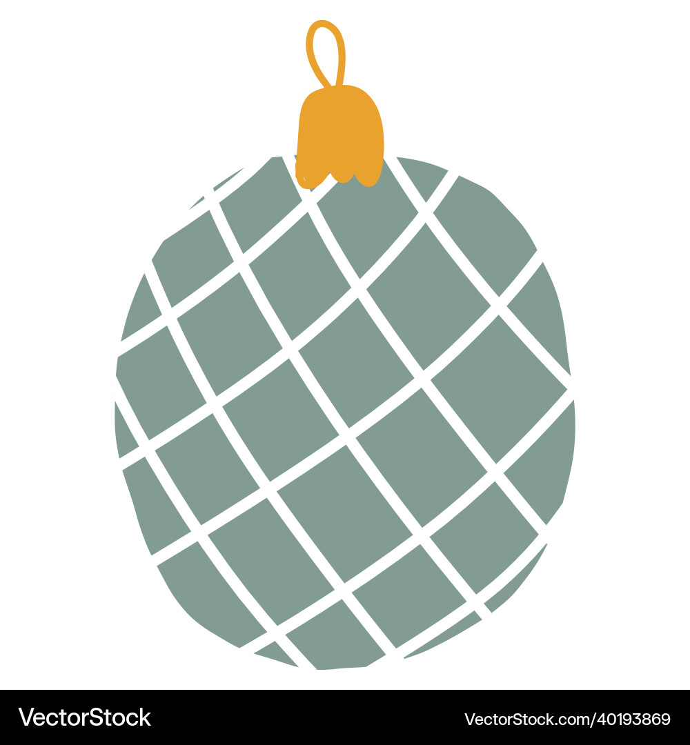 Colorful christmas ornament in hand drawn style Colorful christmas ornament in hand drawn style vector image