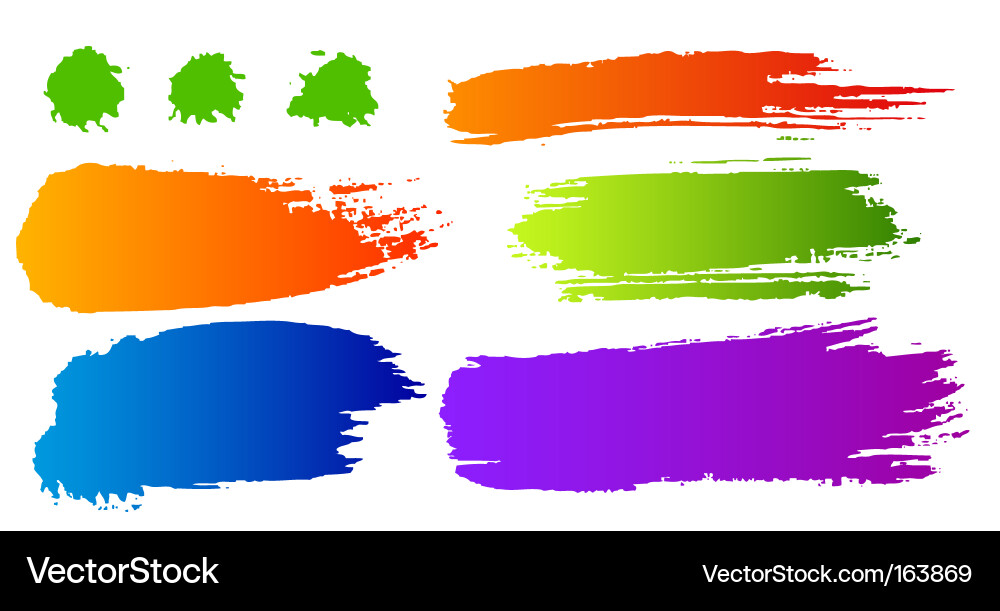 Colorful Paint Splatters Vector Image