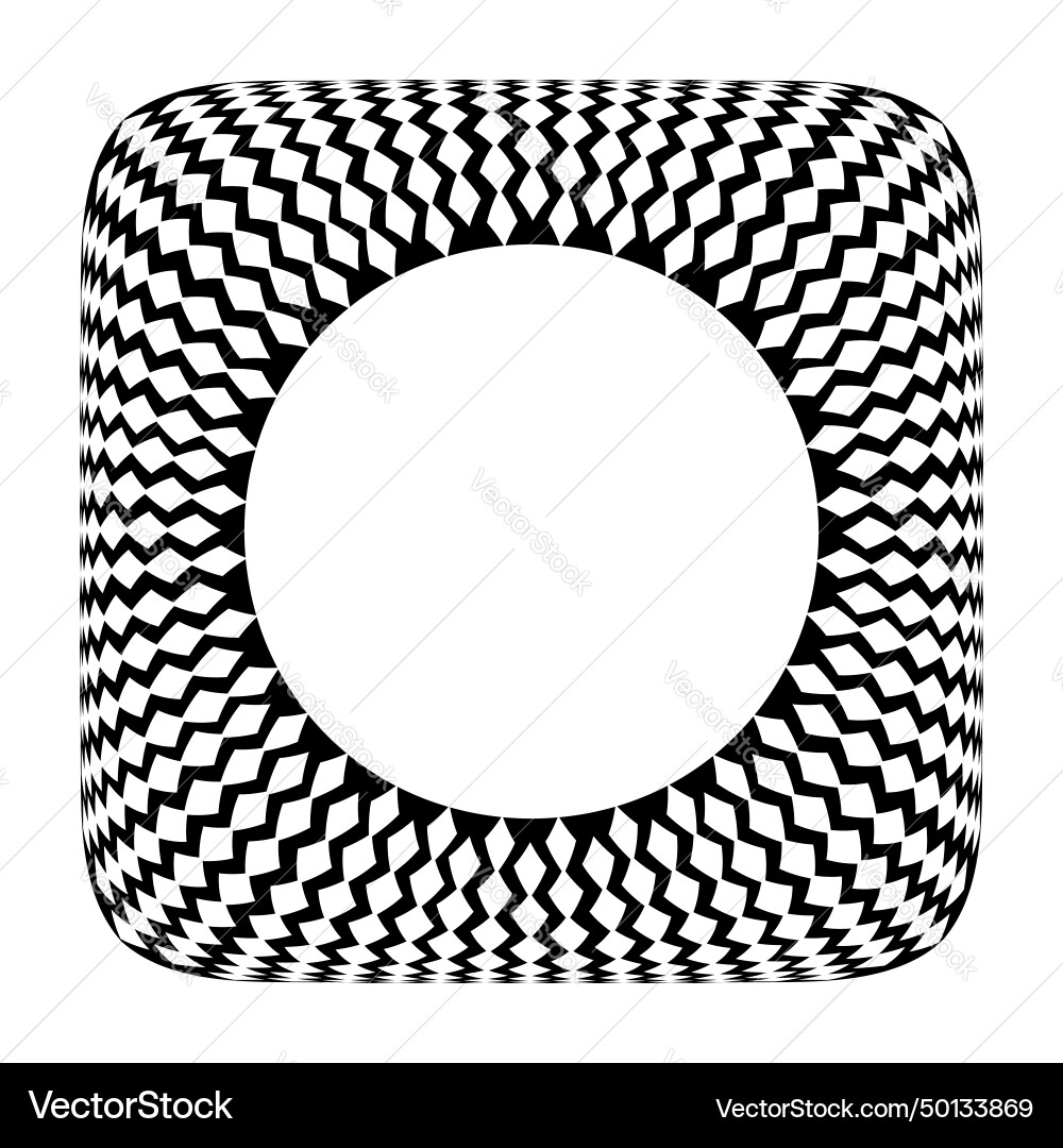 Convex pattern for decorative frame vector image