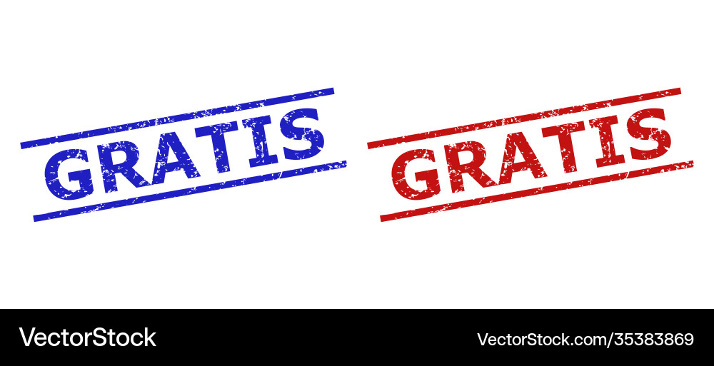 Gratis seals with unclean texture and parallel Vector Image