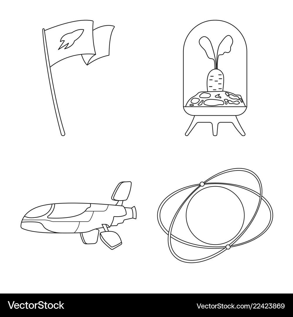 Isolated object of mars and space logo set Isolated object of mars and space logo set Vector Image