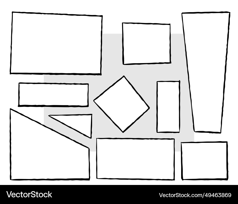 Set of hand drawn text boxes graphics clouds Set of hand drawn text boxes graphics clouds vector image