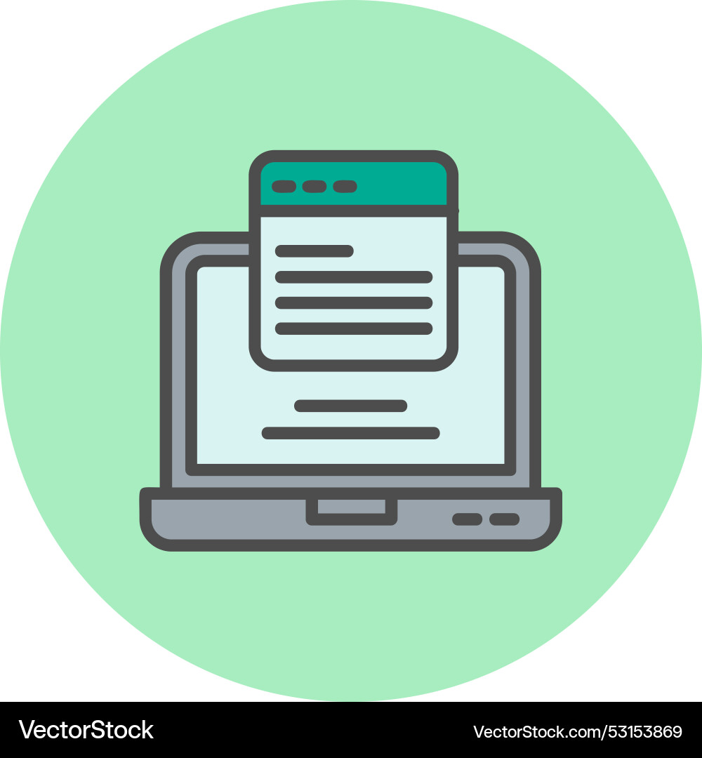 Web design line filled circle icon Vector Image