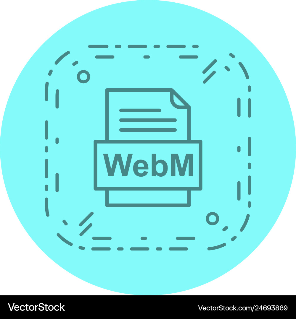 Webm file document icon vector image