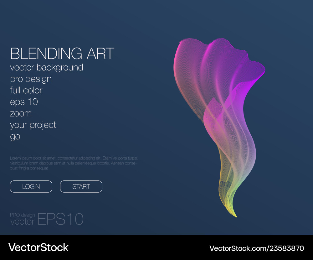 Abstract blend background template for web site Vector Image