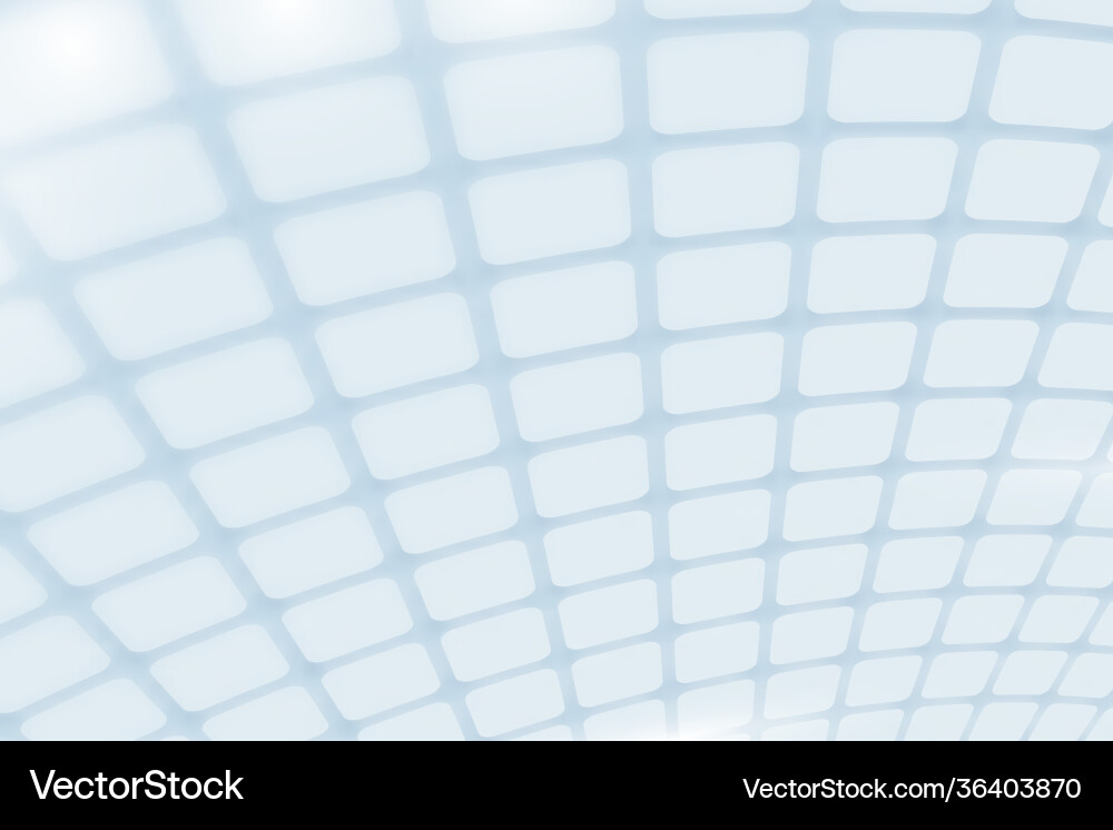 Abstract white square grid perspective pattern vector image