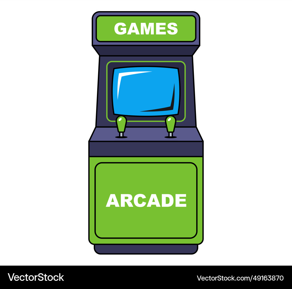 Arcade machine on a white background game from Vector Image