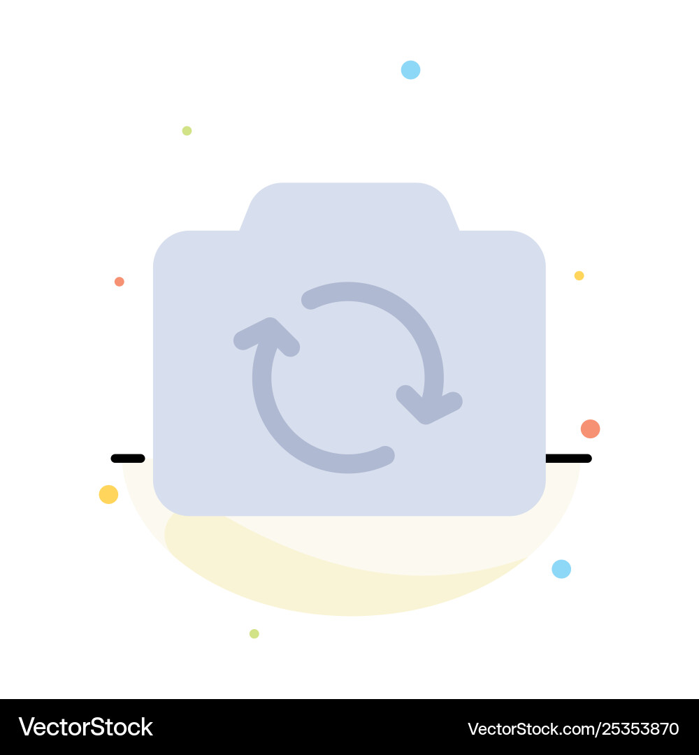 Camera refresh basic ui abstract flat color icon Camera refresh basic ui abstract flat color icon vector image