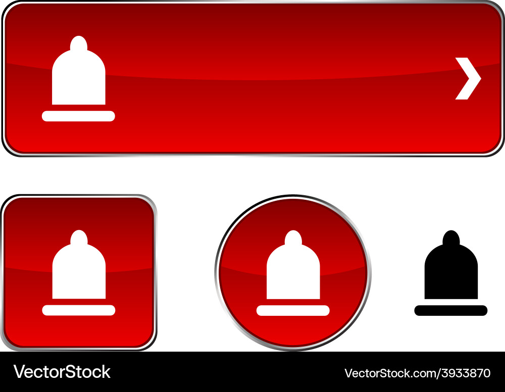 Condom button set Vector Image