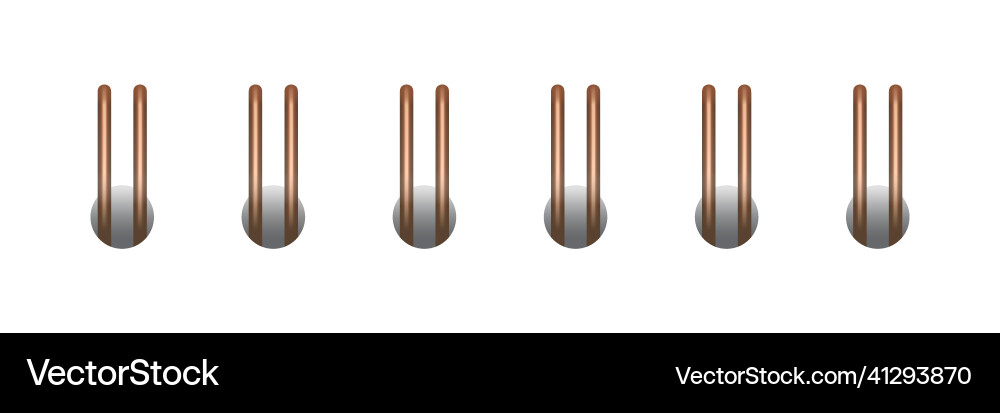 Copper horizontal wire spiral for open notebook Copper horizontal wire spiral for open notebook vector image