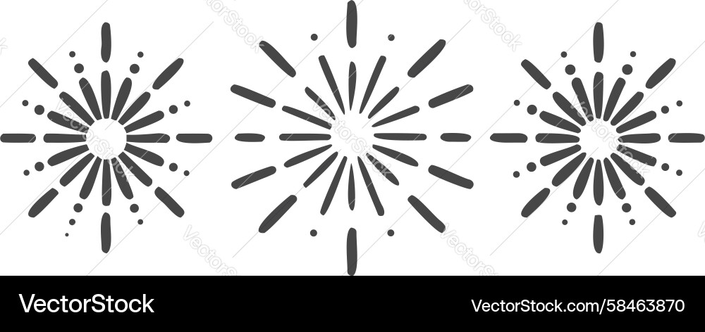 Dynamic Starburst Elements Vector Image