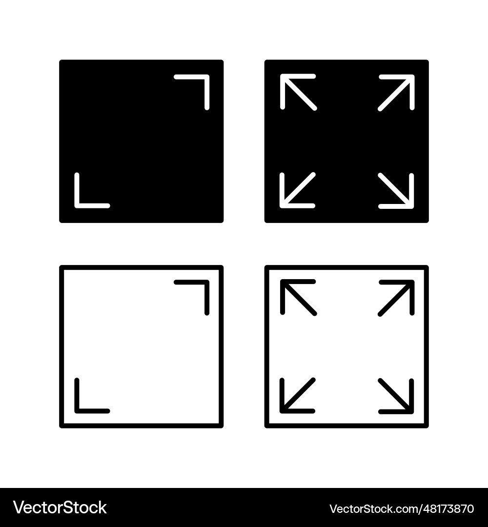 Fullscreen icon expand vector image