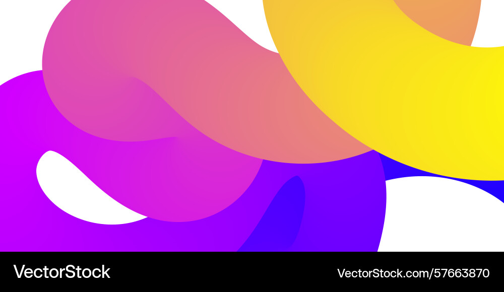 Gradient swirling shape isolated abstract vector image