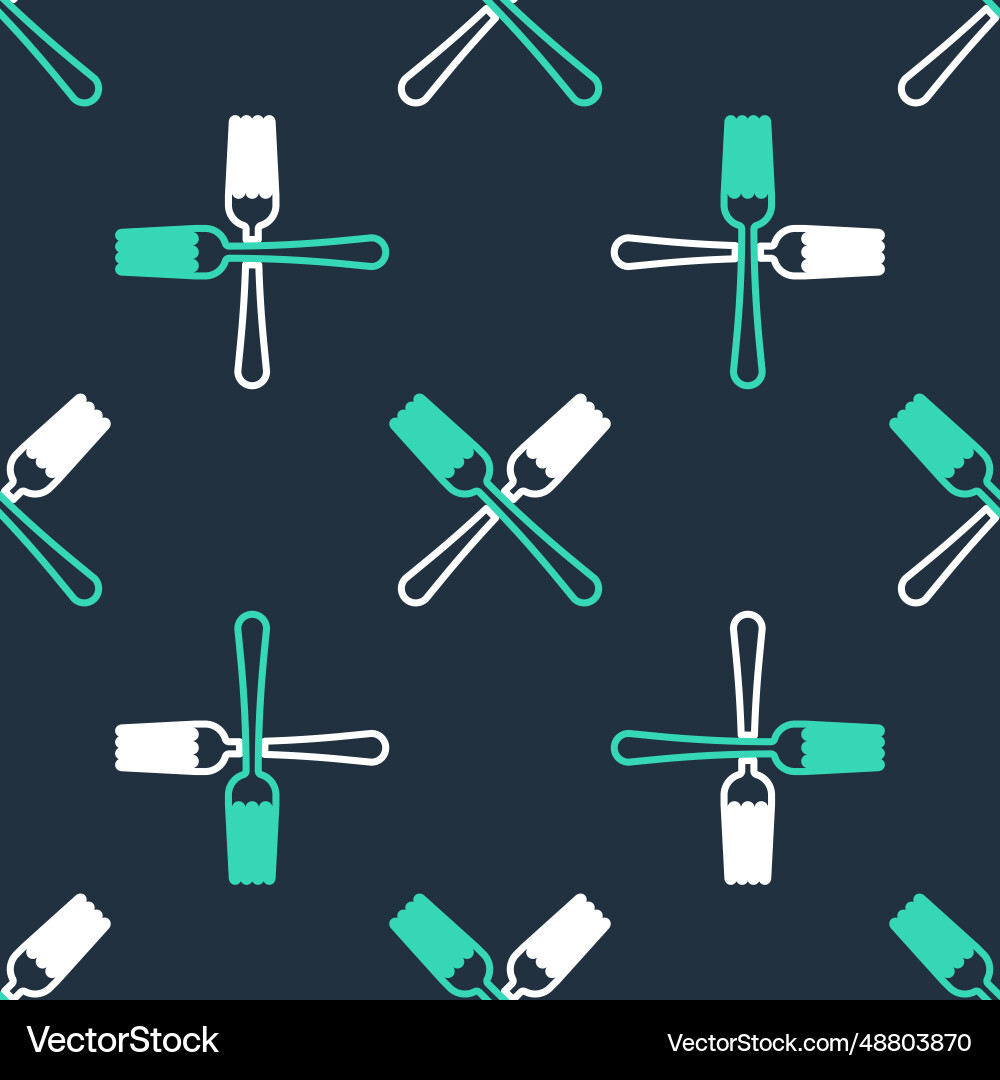 Line crossed fork icon isolated seamless pattern Line crossed fork icon isolated seamless pattern Vector Image
