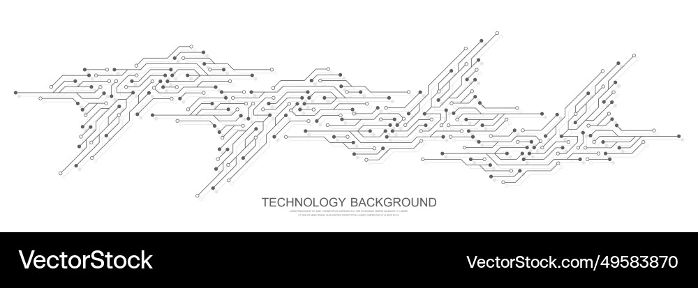 Modern Technology Circuit Background Vector Image