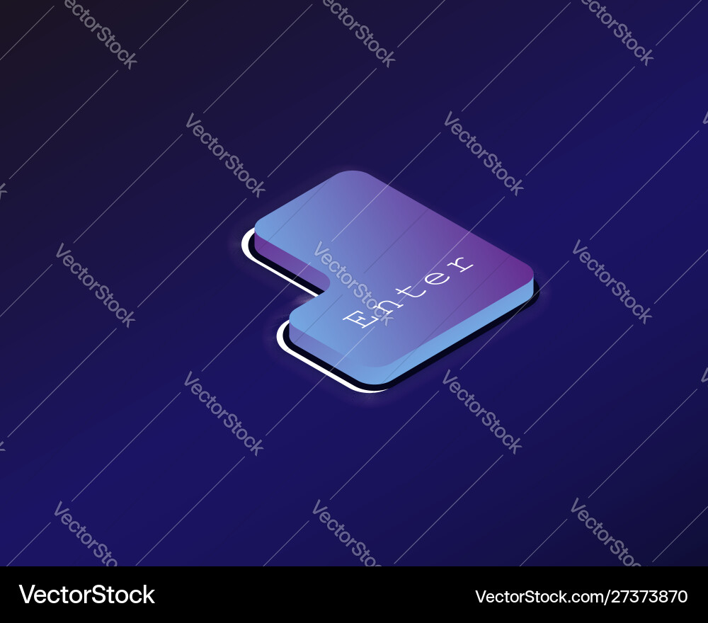 Shift covered with a neon backlit keyboard button Shift covered with a neon backlit keyboard button vector image