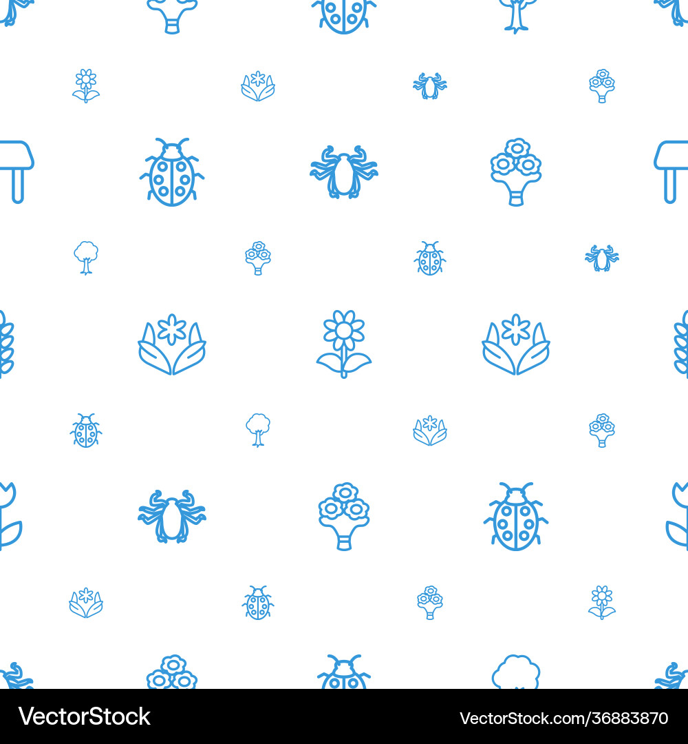 Spring icons pattern seamless white background Spring icons pattern seamless white background Vector Image