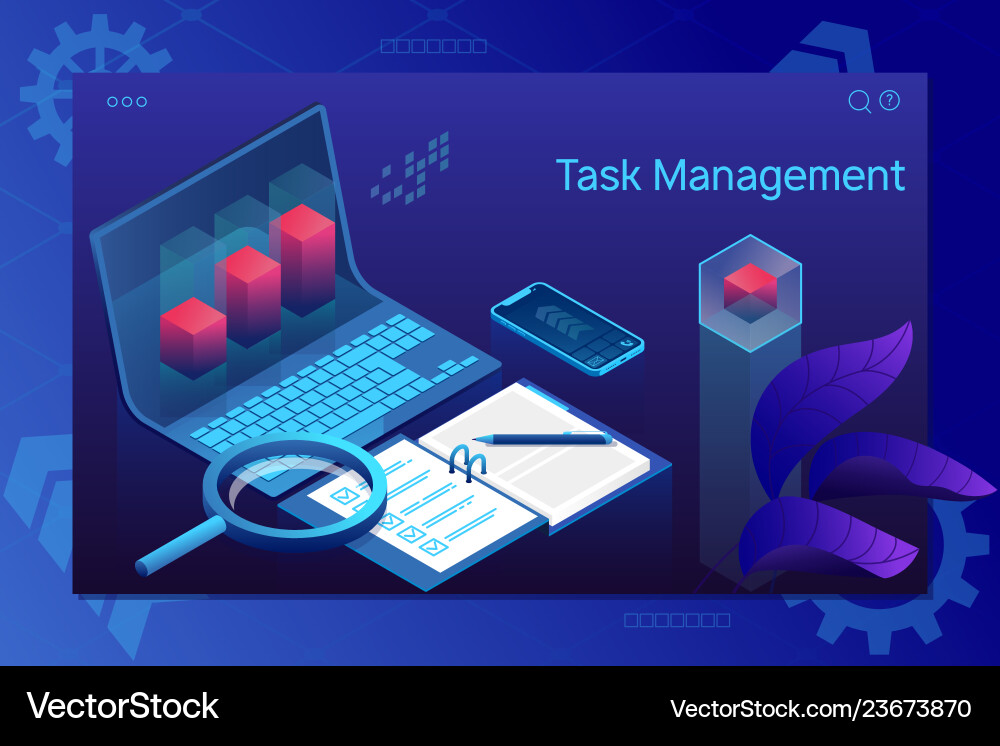 Task Management & Project Workflow Vector Image