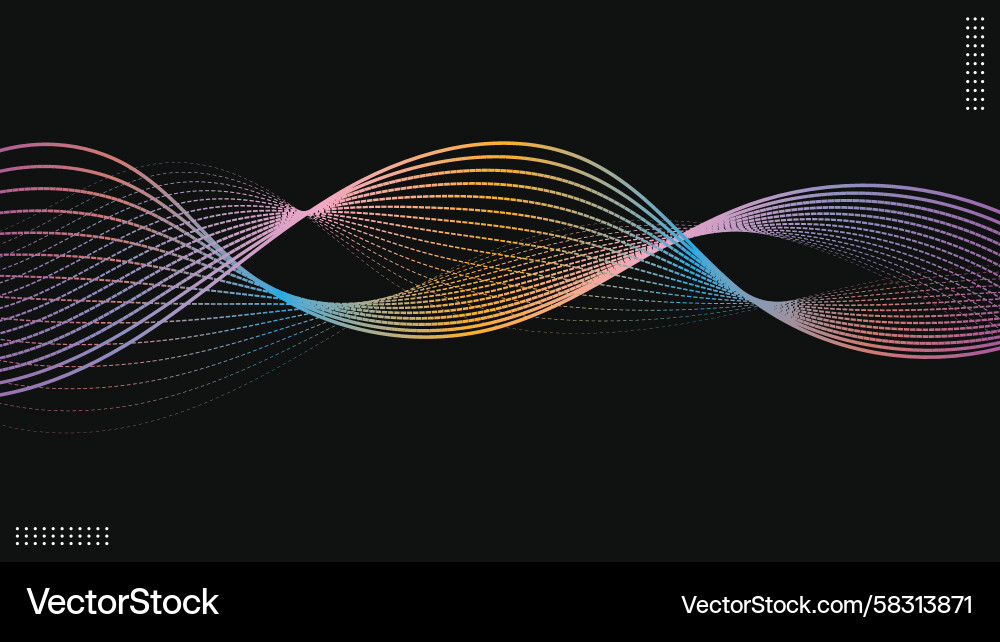 Abstract Colorful Gradient Waves Vector Image