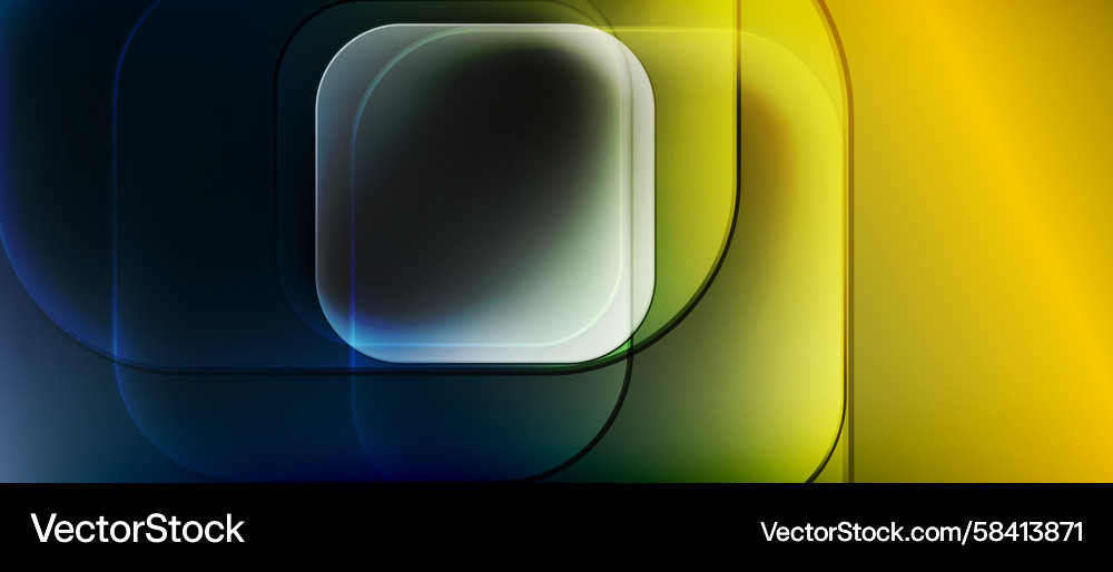 Abstract composition rounded squares overlap Vector Image