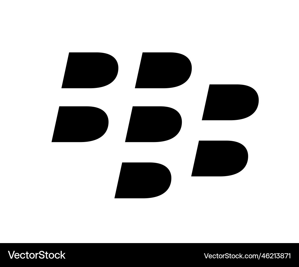 Blackberry logo brand phone symbol black design Blackberry logo brand phone symbol black design vector image