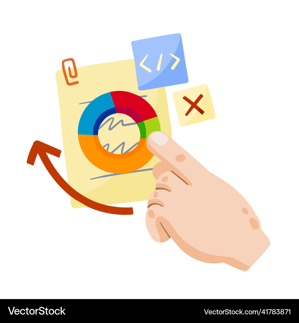 Business document page with data Business document page with data vector image