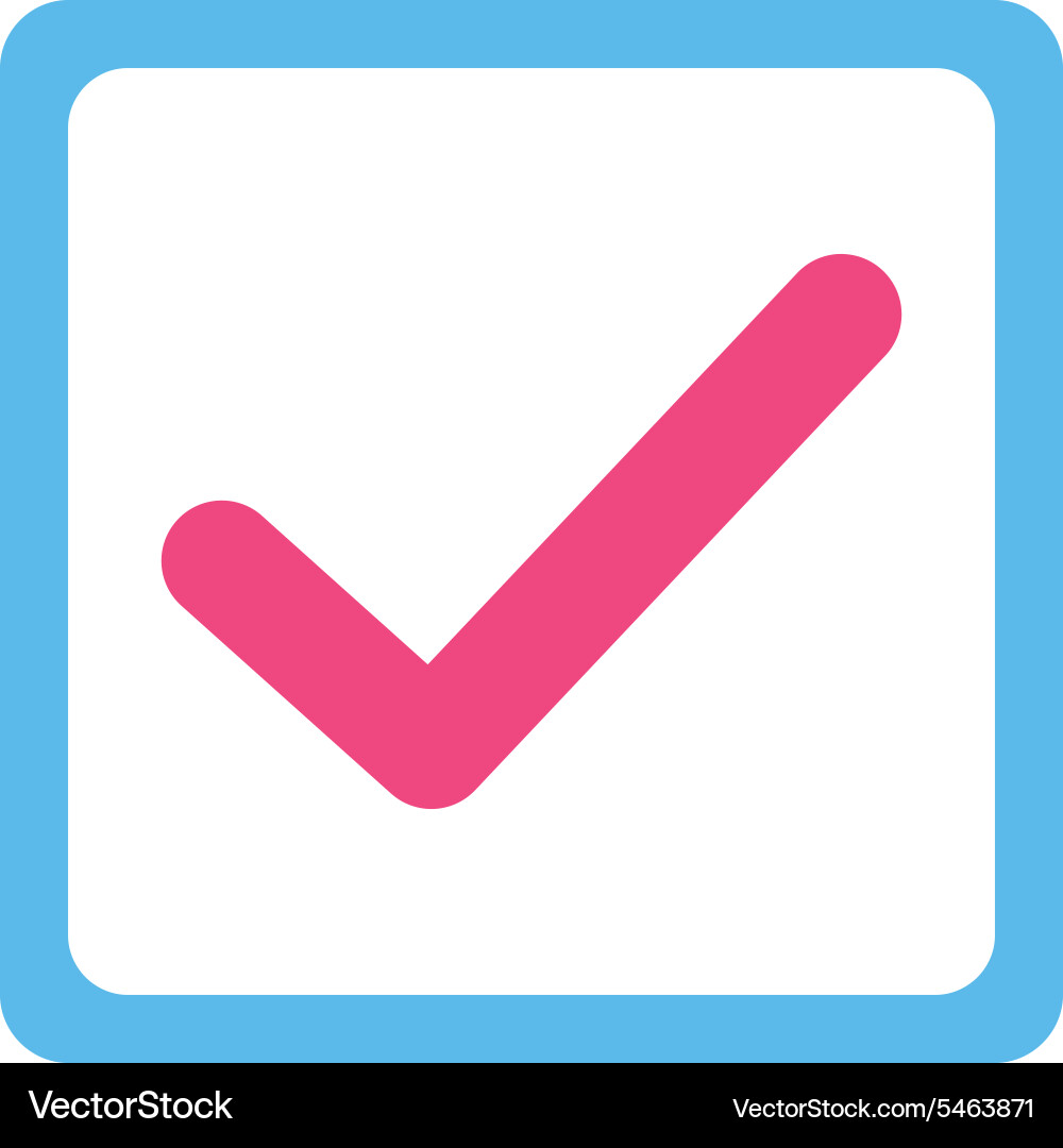 Checkbox icon from business bicolor set vector image