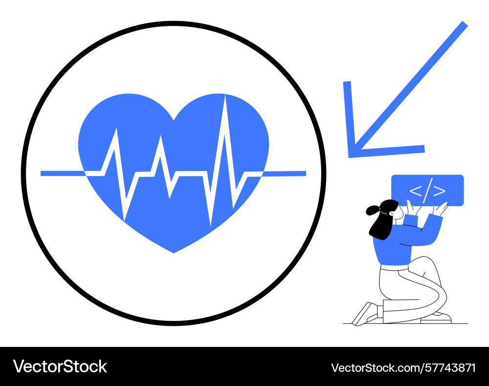 Entwickler integrieren Codierung und Gesundheitsversorgung Entwickler integrieren Codierung und Gesundheitsversorgung Vektorbild