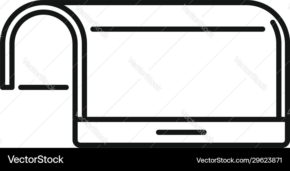 Flexible display device icon outline style Flexible display device icon outline style Vector Image