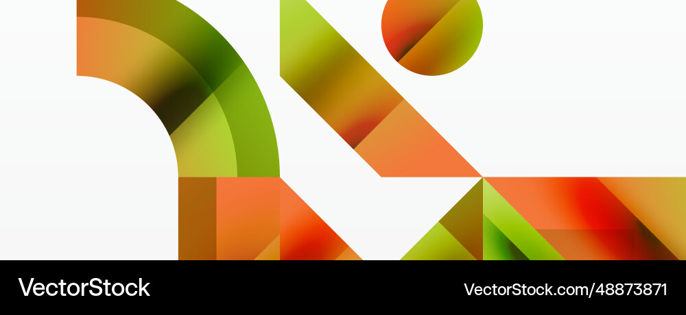 Glossy circle square triangle shapes minimalist vector image