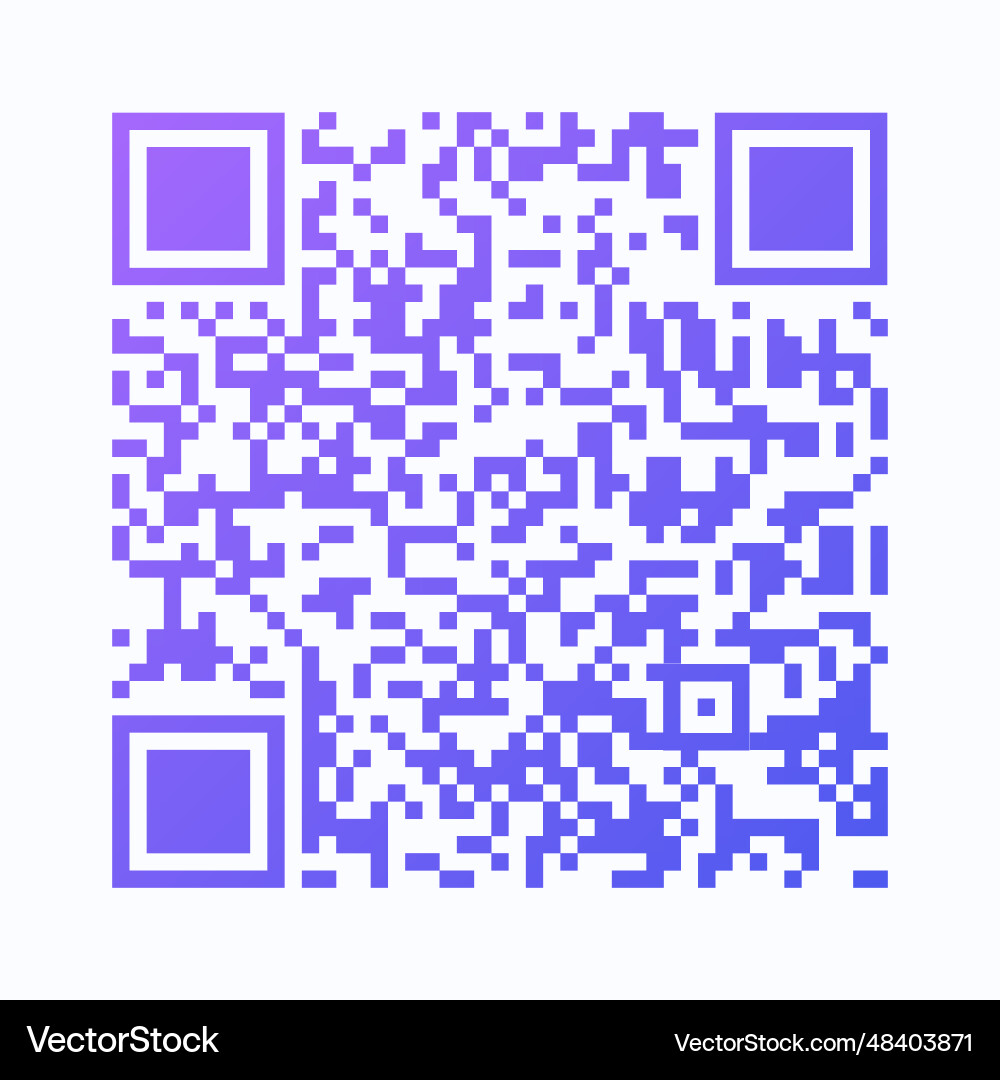 Gradient qr code quick response marketing Gradient qr code quick response marketing vector image