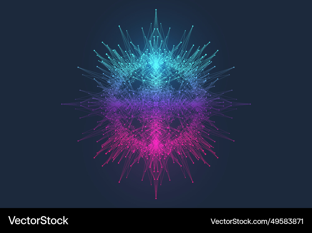 Quantum computing idea design element concept Vector Image