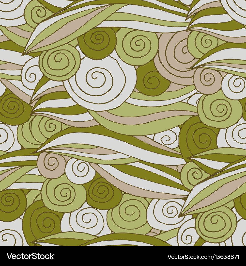 Seamless pattern swirl and line vector image
