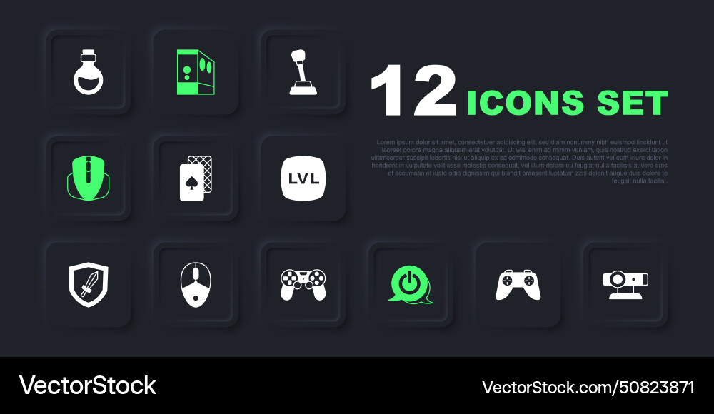 Set game controller or joystick web camera Vector Image