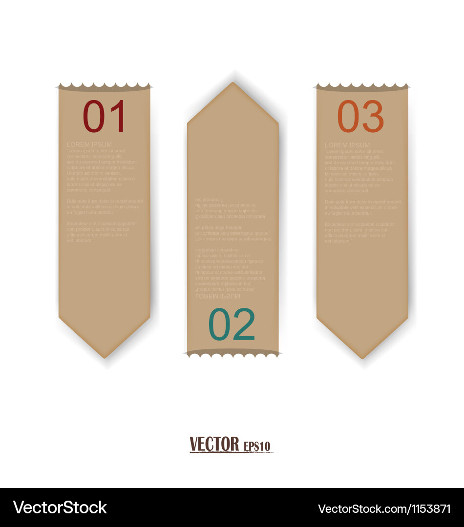 Set of labels with place for text vector image