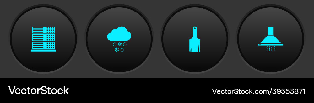 Set server data web hosting cloud with snow Set server data web hosting cloud with snow vector image