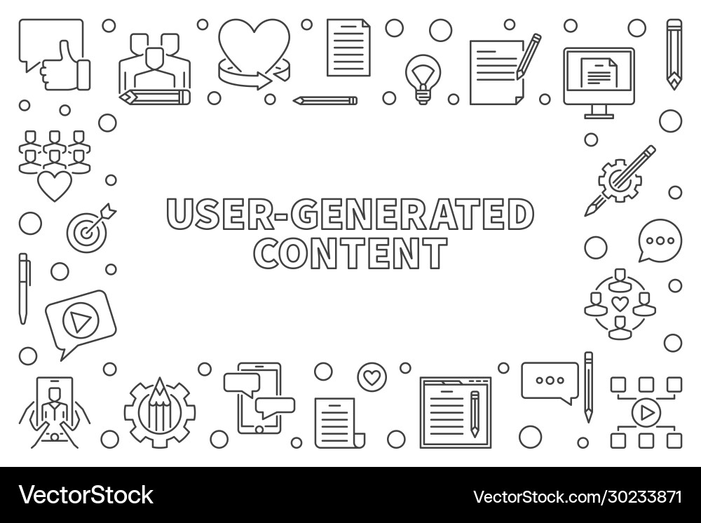 User-generated content frame ugc User-generated content frame ugc vector image