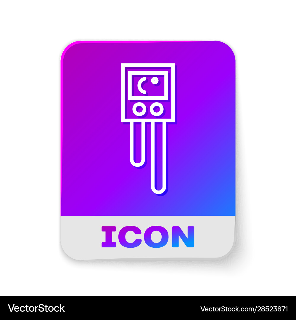 White line temperature and humidity sensor icon White line temperature and humidity sensor icon vector image