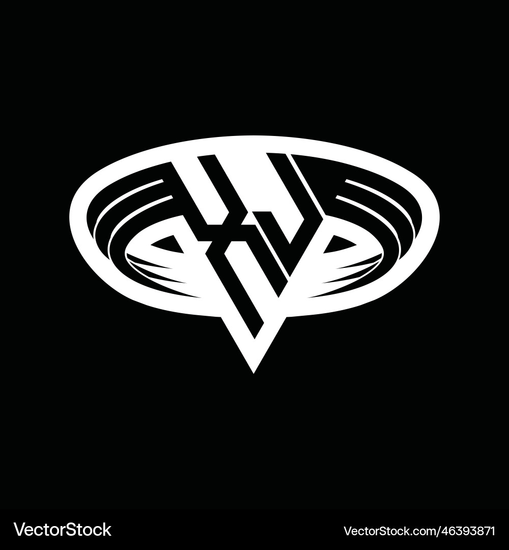 Xj logo monogram with triangle shape slice Vector Image