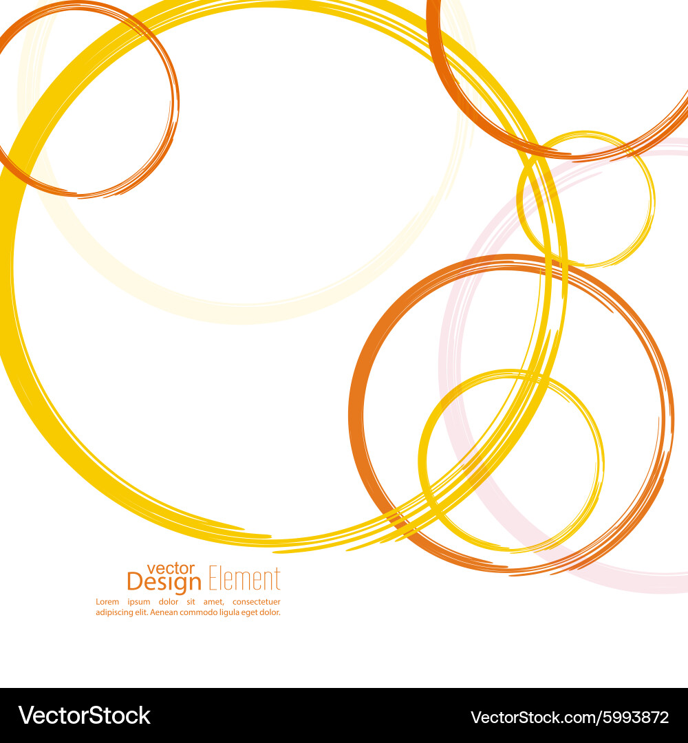 Abstract background with colored circles vector image