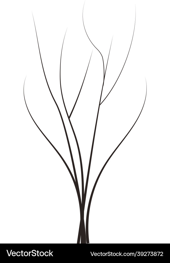 Bald handdraw tree element for game design winter Bald handdraw tree element for game design winter vector image