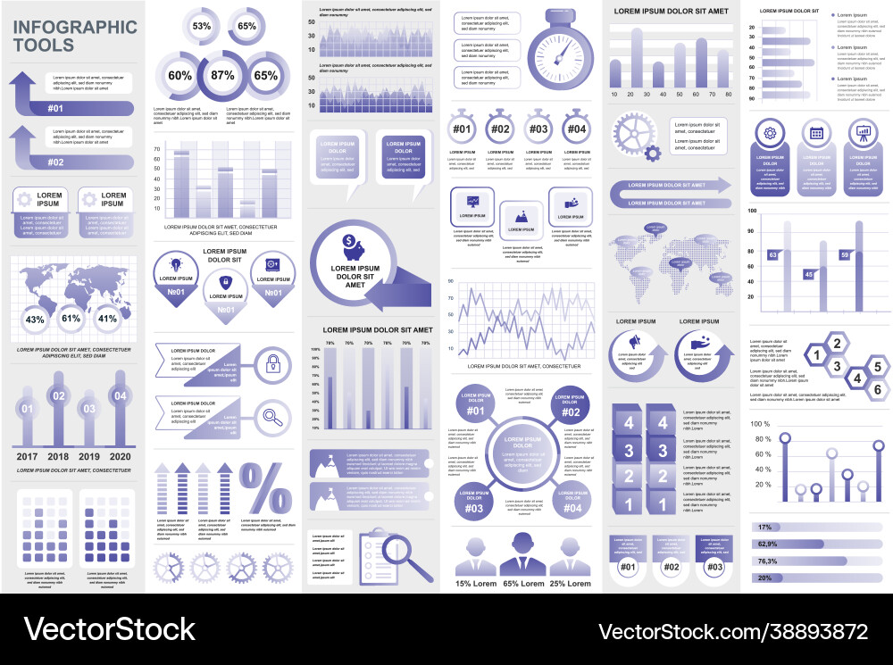 Bundle infographic elements data visualization Bundle infographic elements data visualization Vector Image