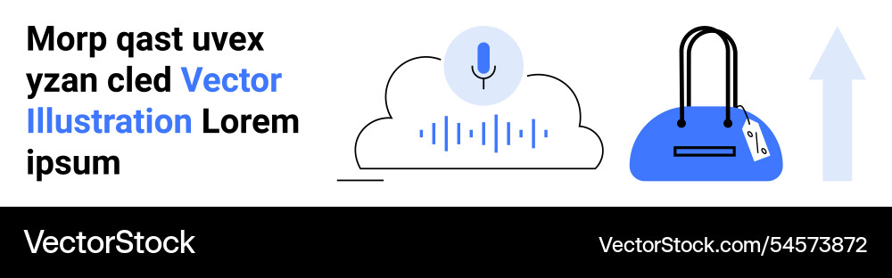 Cloud storage and data security with voice command Cloud storage and data security with voice command vector image