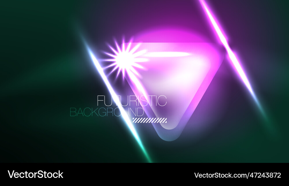 Digital neon abstract background triangles Vector Image
