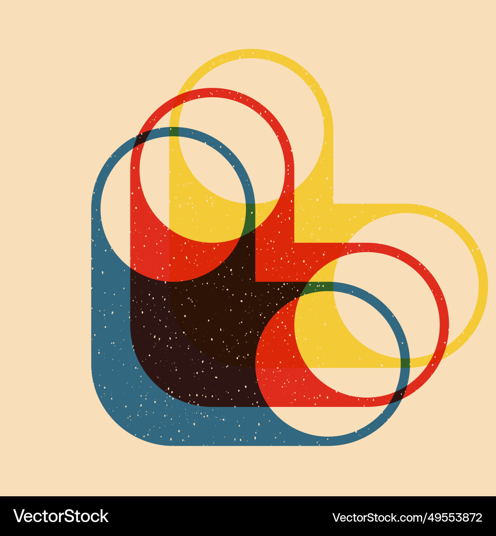 Geometric object with riso print effect Geometric object with riso print effect vector image